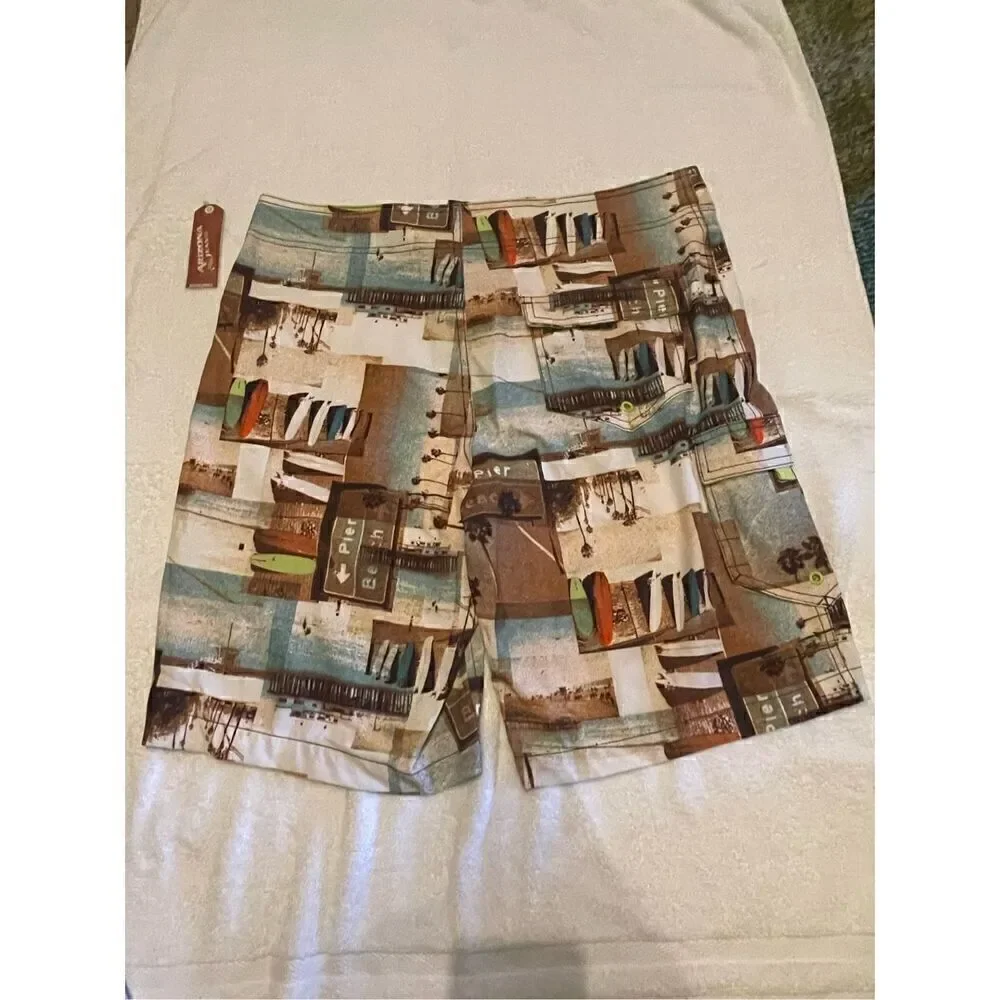 NWT Men’s Arizona Jeans Co. Board Shorts Brown Size 34